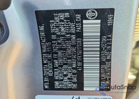 2016 Toyota Camry Le z USA, uszkodzony, nr VIN 4T1BF1FK1GU170369